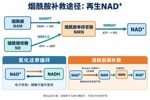 烟酰胺补救途径专业示意图