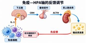 神经-内分泌-免疫轴 神经-内分泌-免疫轴专业示意图