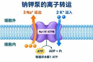 Na⁺/K⁺-ATP酶 Na⁺/K⁺-ATP酶专业示意图